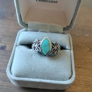 Vintage 925 Native American Turquoise Ring